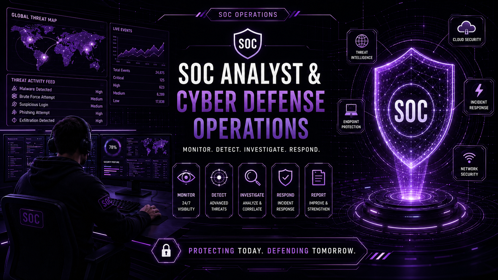 SOC Analyst & Cyber Defense Operations course at Forti Byte